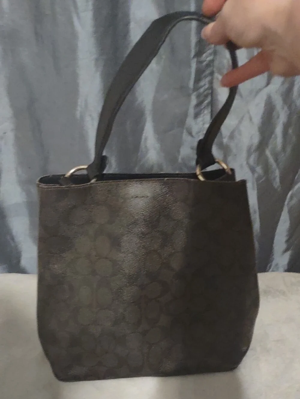 Coach Black Signature Shoulder Bag